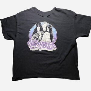 Distressed Aerosmith rock band tee shirt size XL